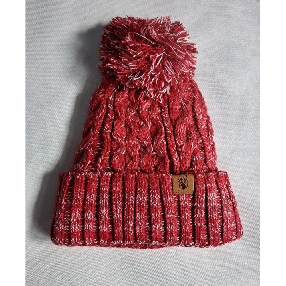Womens Winter 3-Piece Scarf, Hat‎ & Gloves Set Rose Red